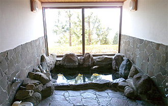 湯布院保養所の岩風呂の写真